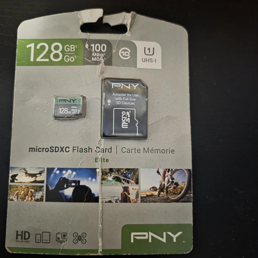 128GB microSDXC Memory Card - Black and Gray